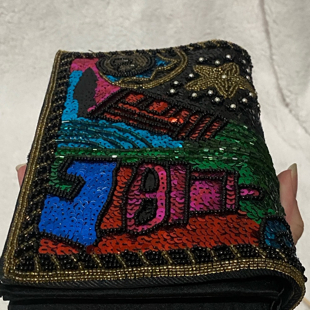 Funky Retro Colorful Sequin Crossbody Bag 1980s ‘s Vintage Beaded Purse - Picture 8 of 11